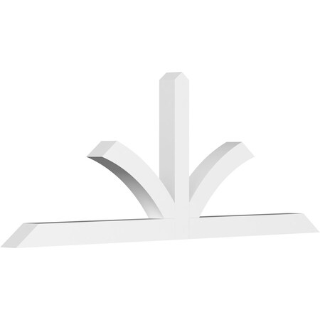 Ekena Millwork Richland Architectural Grade PVC Gable Bracket, 84"W x 31 1/2"H x 4"D x 4"F, 9/12 Pitch GBP084X32X0404RIC00